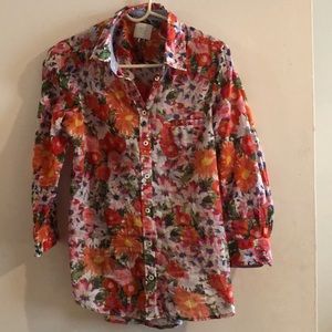 Anthropologie HD in Paris Floral Cotton Shirt